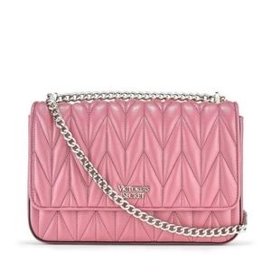 VS Light Pink Quilted Shoulder Bag
